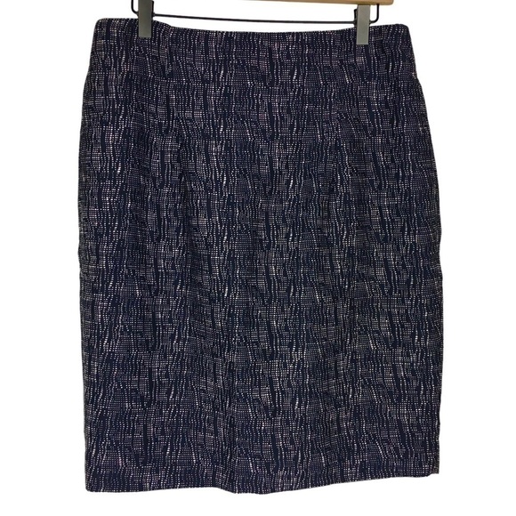 THE LIMITED Sophie Theallet Pencil Skirt Abstract Dot Pattern Navy Size 12 NWT - Picture 12 of 12